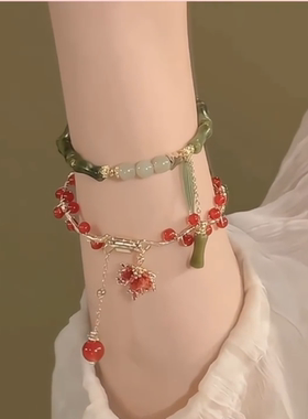 国风新中式竹节串珠手链