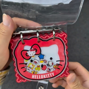 可爱kt猫一宫格卡册3寸小卡卡册手工diy 拍立得相册亚克力摇摇乐