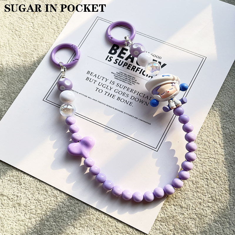 原创手机链Molly手腕链短款原创DIY手机挂绳钥匙扣挂饰礼物s