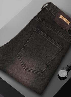 怀旧黑灰色宽松百搭牛仔裤