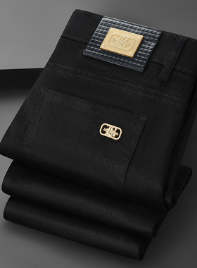 秋冬款欧货欧洲站轻奢加厚黑色防褪色九分裤弹力修身小直筒裤潮牌