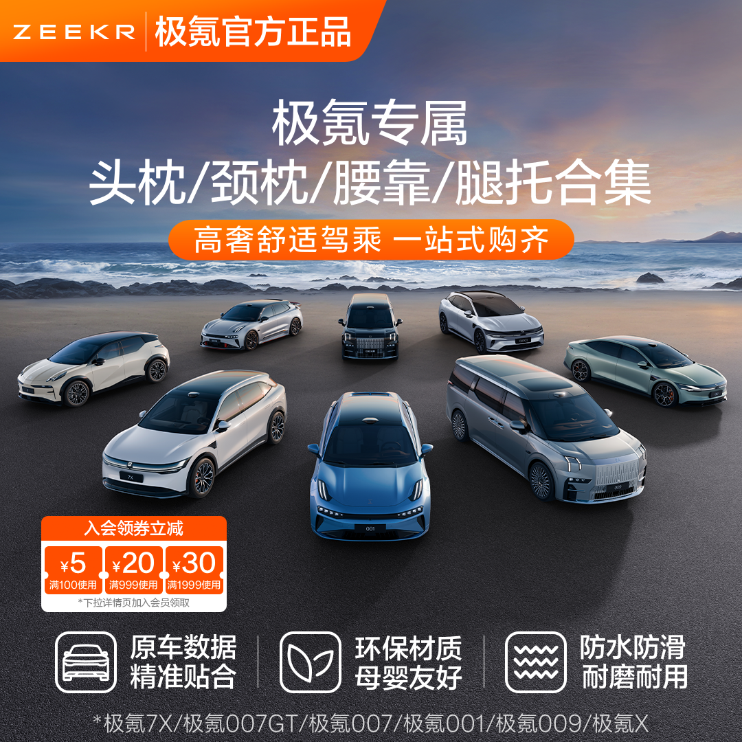 极氪官方正品 专属腰靠7X 009 汽车头枕护颈车载靠枕车用开车护腰 - 封面