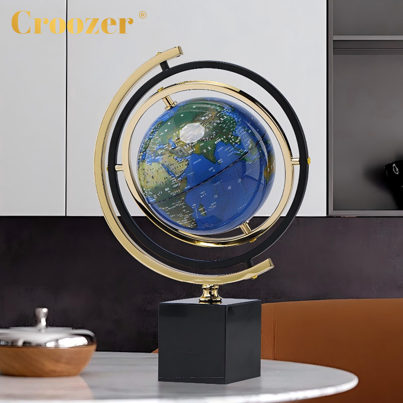 CROOZER桌面摆件轻奢高档创意地球仪客厅柜子卧室办公桌开业装饰