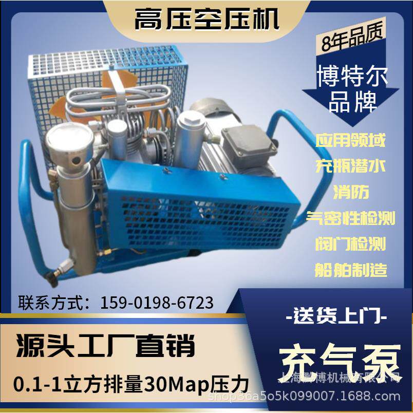 加工定制移动式潜水呼吸器活塞式充气泵30MPA潜水高压空气压缩机