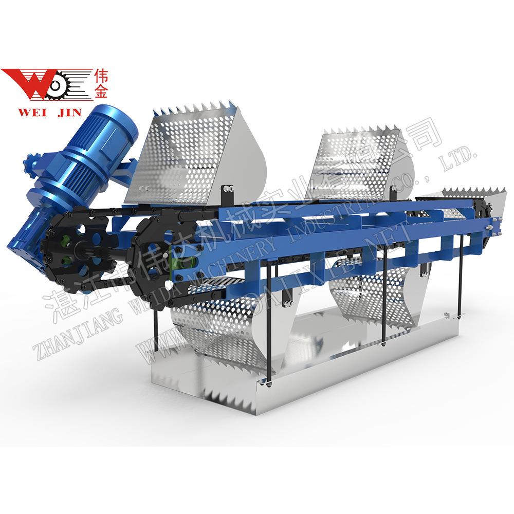 【湛江伟达机械】杂胶碎胶块斗式提升机用于标胶线橡胶