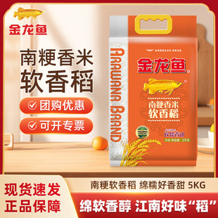 金龙鱼南粳香米软香稻10斤家用煮饭煮粥粳米纯香莹亮真空包装5KG