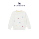 趣味刺绣图案圆领男女童装 BLUEDOG蓝狗韩国新款 春季 针织卫衣