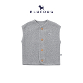 简约舒适绵柔舒适宽松马甲开衫 BLUEDOG 韩国蓝狗26SS春季 保暖