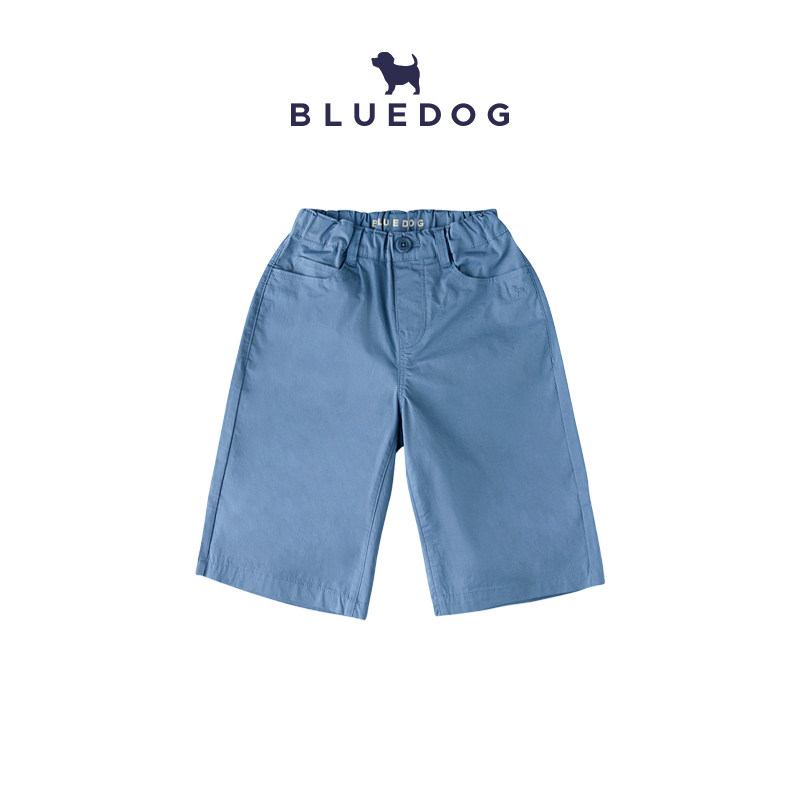 BLUEDOG 韩国蓝狗26SS夏季百搭基础款七分牛仔裤儿童宽松休闲裤子