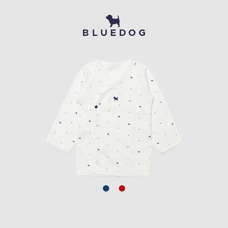 BLUEDOG蓝狗韩国婴儿衣服宝宝秋装上衣新生婴幼儿哈衣初生
