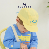 BLUEDOG 韩国蓝狗26SS春夏亮黄色基础款 平檐棒球帽舒适透气遮阳帽