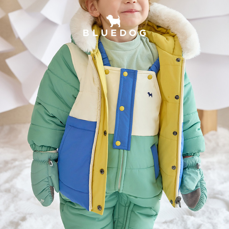 BLUEDOG连帽充绒滑雪服外套