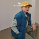 拉链卫衣棉马甲套装 BLUEDOG 韩国蓝狗25FW小童百搭冬季 两件套保暖