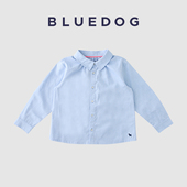 BLUEDOG蓝狗韩国秋冬百搭衬衫 简约衬衣 上衣男女童儿童休闲长袖