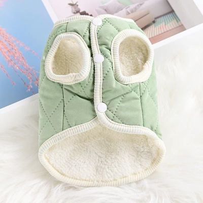 秋冬小猫狗狗衣服冬季带牵引扣约比熊泰迪小型犬保暖加厚背心开衫