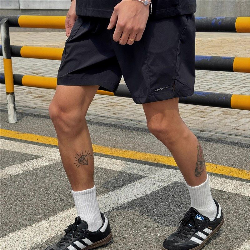 美式轻薄纯色运动五分裤男女夏季潮牌休闲宽松百搭速干沙滩裤短裤,男装,短裤,淘宝优惠券,粉丝福利购,淘宝优惠卷