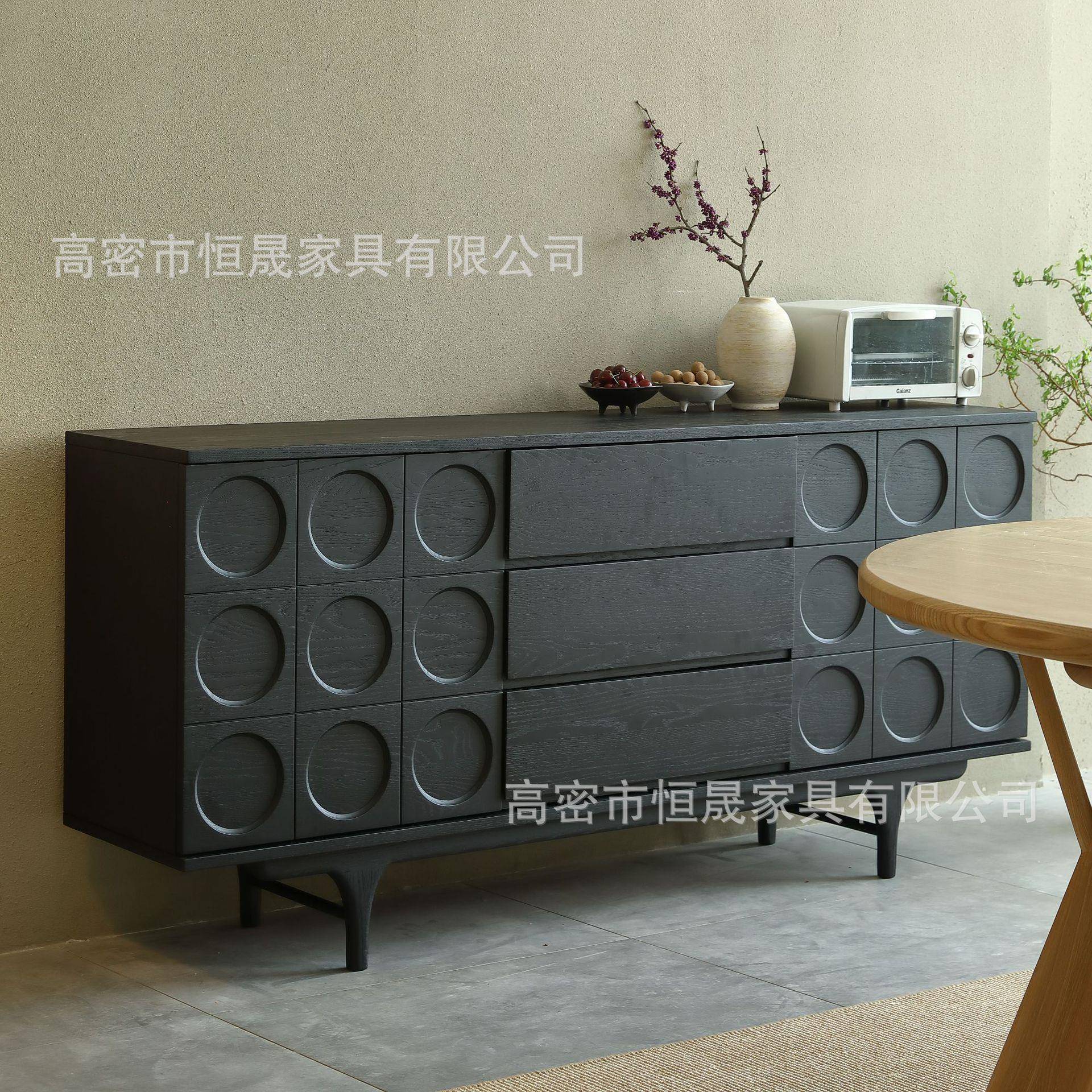 红橡木厅餐柜家靠BEY用客墙储物柜卧室多层抽边屉收纳柜边柜