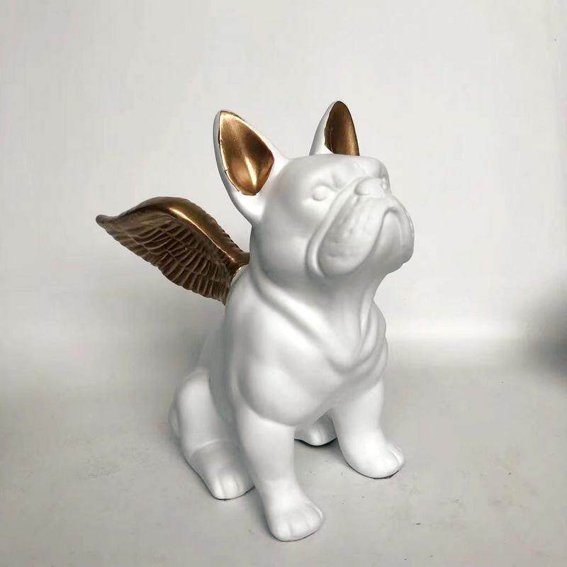饰斗犬仿真飞狗树NA2104脂面工艺品摆件桌个性家居品宠物创意牛艺