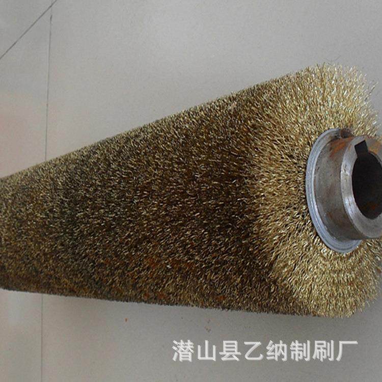 专业缠绕式钢刷丝刷辊金属抛光拉丝毛刷工辊抛光除锈毛辊无品牌/