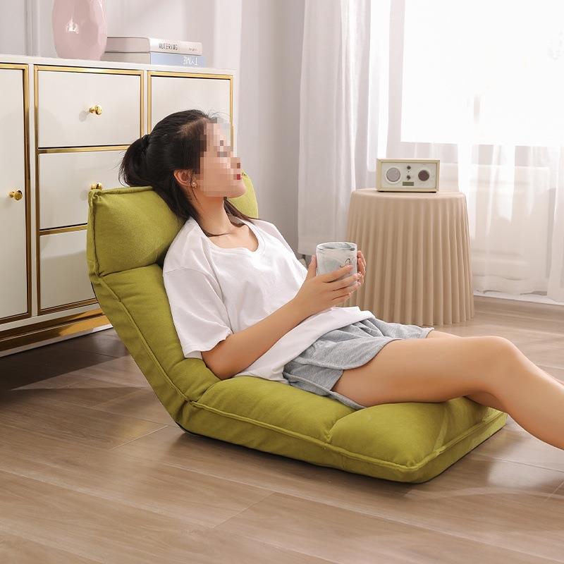 靠日背可折叠式单人小沙发可躺坐R*懒人沙椅发榻F9679MS7室榻米卧