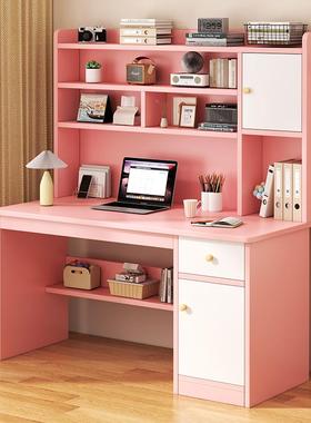 学生家用学一习桌写带抽书桌书架组合桌椅套PBV装简体约卧室小孩