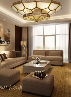 欧式简全铜20246灯具卧室铜灯灯顶灯客吸厅灯书房焊锡灯饰约艺术