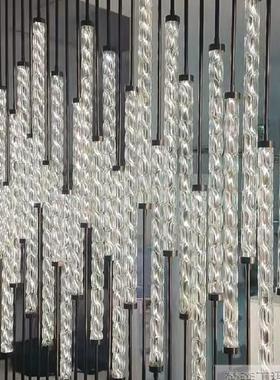 简约灯水玻柱屏风29725灯酒晶店大堂隔断璃墙壁亚克力螺纹玻璃玄