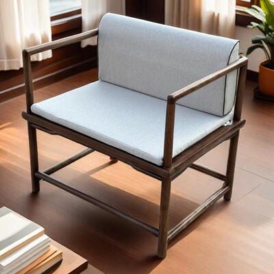 新中椅式打坐主位盘主人椅老TXN榆木禅椅简约实腿木圈人椅围椅泡