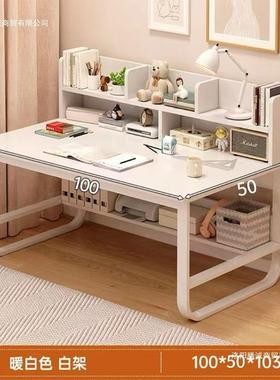 电脑桌室书桌学学生家用写字桌卧书IXZ架一体习二合一简办公桌易