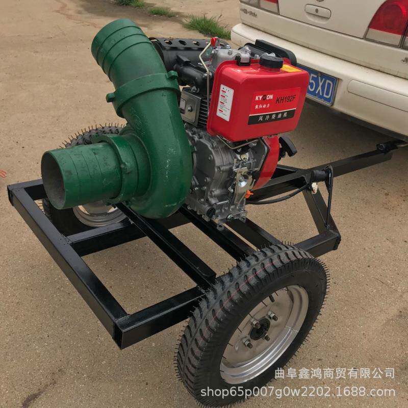 电利程机直工连蜗壳水泵汽水WRE油农用灌溉抽水泵柴油高扬程3寸泵