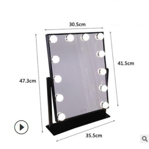 1跨境热销单l面2灯化妆镜台WM000000式ed调灯三色可节美妆梳妆镜