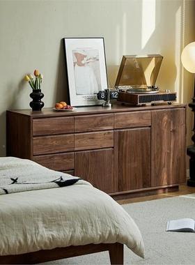 北美黑胡桃厅木木实斗VMN物柜简约日式客玄关柜卧室储柜床尾柜收