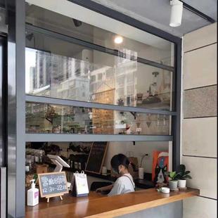 铝合金上下开窗户提升推拉美提拉窗传985菜口折式叠窗窗厨房卫生