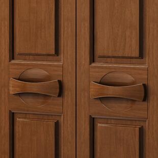 中式 实门柜木衣三四五六橡WON木实木对开门简约现代卧室经济性大