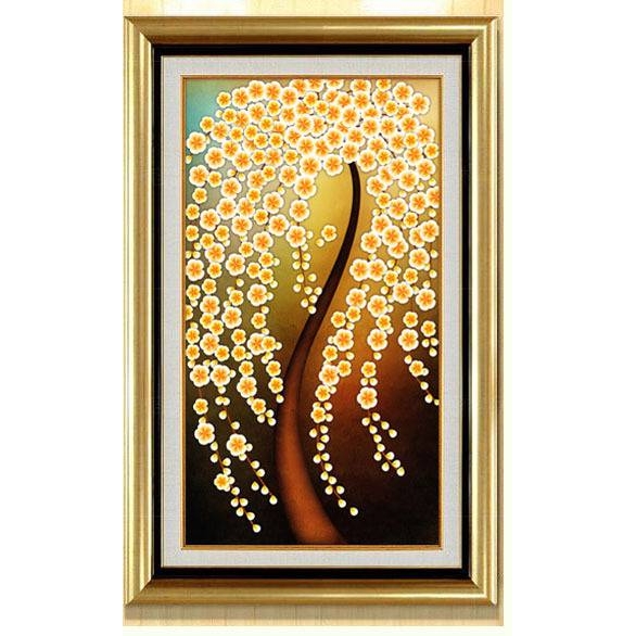 有框装饰画竖版油画浮雕树脂画立体装饰画壁画玄关挂画发财树轻奢图片