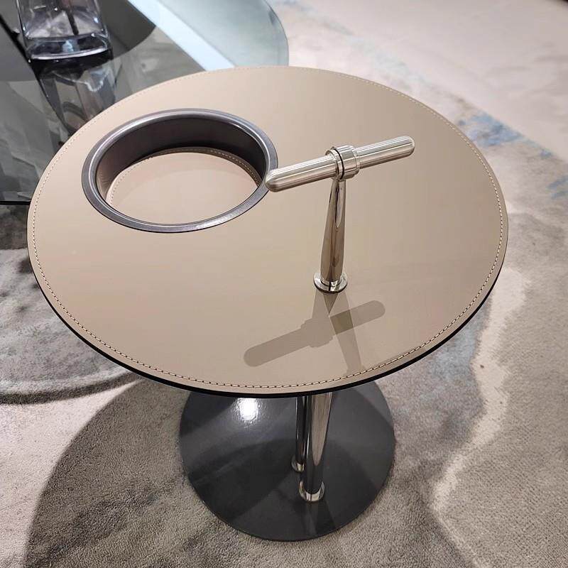 意厅式轻极简客马鞍无品牌/皮高边档奢小边几角几沙发侧小茶几边