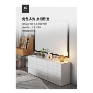 书飘窗柜714简约落地储物柜阳台杂收纳柜柜家用柜物靠墙木色地矮
