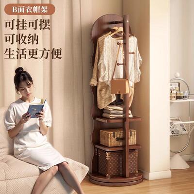 全镜地家用身镜女生卧室可旋落GXL转移动试衣镜子挂衣帽架一体穿