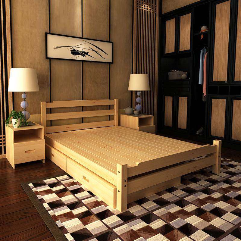 人实木床一米二的床双床经济型1.135床米.2出租房用1米2单现代简