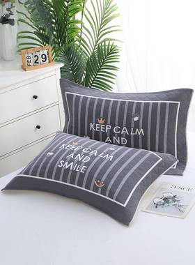 纯棉枕对巾一装F97687MT纱布加大加厚头巾四季学生人情成侣盖巾吸