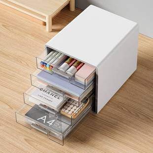 饰品 办公室工位透明储物柜学JW3520生桌具收纳书柜架置物抽文屉式