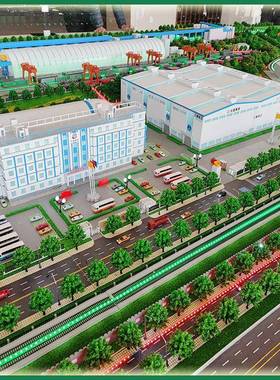 工沙盘型模机械沙盘钢XER厂沙盘动业态盘沙厂区沙盘建筑沙盘模型