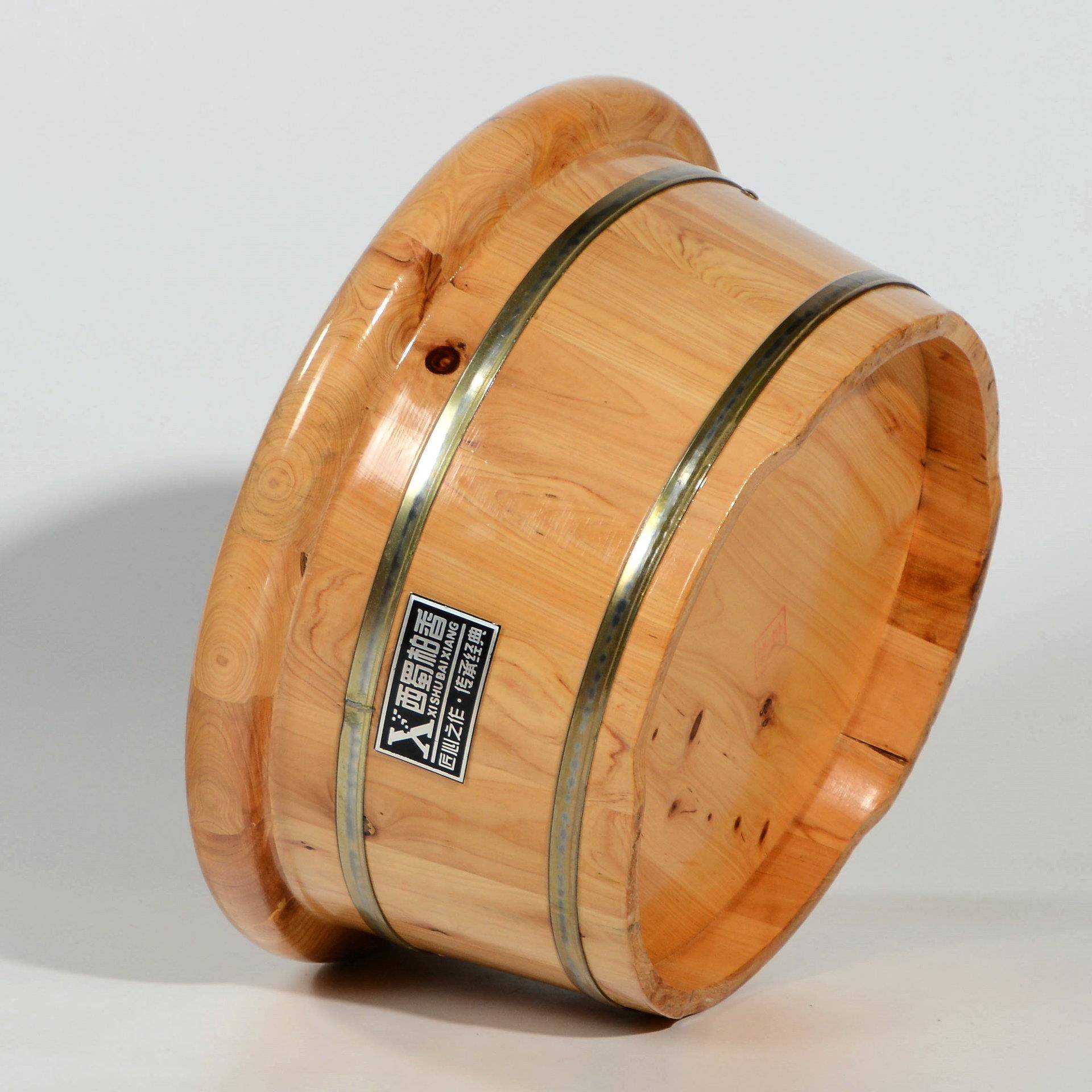 香柏木泡桶脚ZBT木桶用木质洗盆保温脚洗家脚木桶实木足浴盆20cm