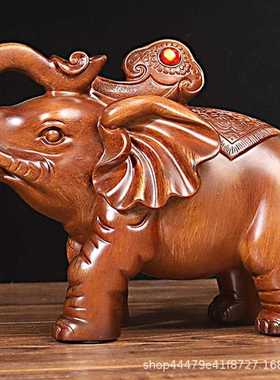 直销新款中式大象摆件一对客厅玄关电视酒柜装饰品商务礼品工艺品