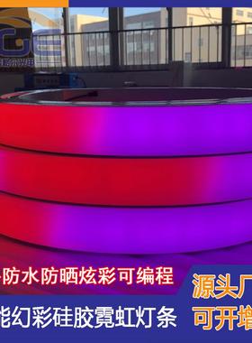 直销新款LED1616 2020幻彩硅胶霓虹灯条12V24V七彩跑马全彩线条灯