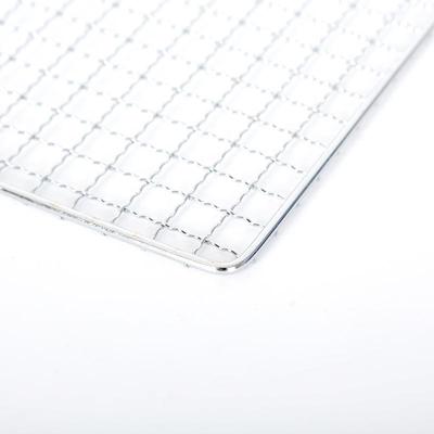 直销新款不锈钢烧烤网bbq网片烤架烧烤鱼夹长方形网格片烤肉