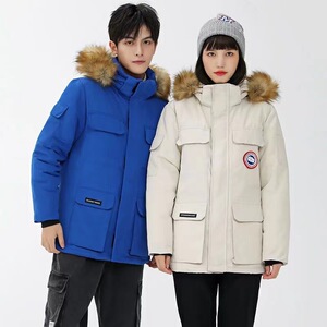 2024工装士冬季外套羽绒服士冬季青少年中长款羽绒服