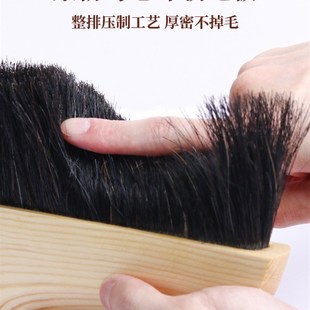 纯鬃毛B猪鬃折叠防静电家用扫地扫帚木柄 A6L木质马毛扫把簸箕套装