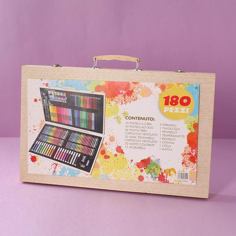 180画笔木质绘画套装儿童彩笔手提水彩笔画笔蜡笔画礼品礼盒,文具电教/文化用品/商务用品,美术套装/美育礼盒,淘宝优惠券,粉丝福利购,淘宝优惠卷