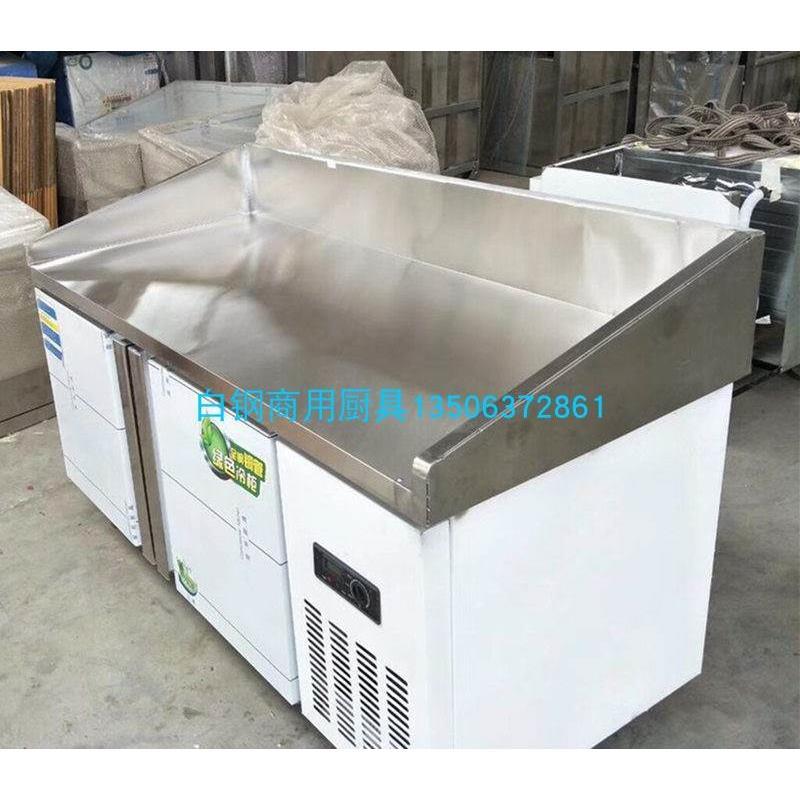 兰州拉面不锈钢专用保鲜冷藏冷冻操作台工作台面板案板小菜冰柜箱
